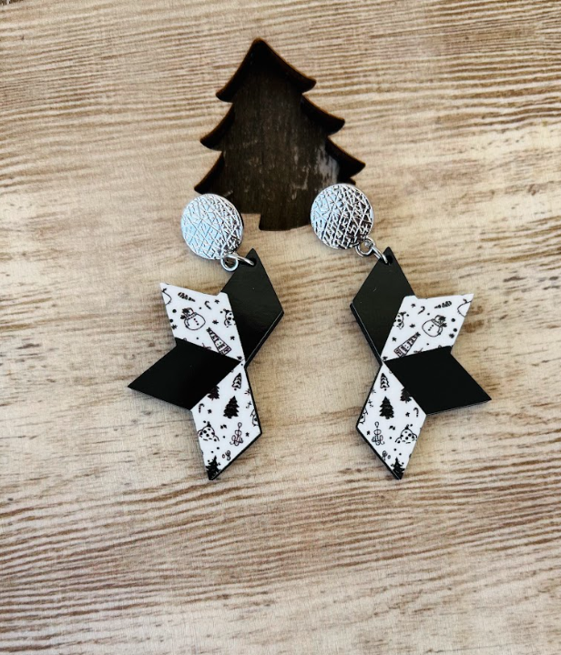 Brincos Pretos Brancos Natal