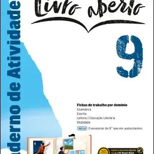 Caderno Atividades Autocolantes Português Livro Aberto 9º Ano
